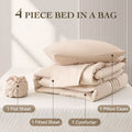 Twin Comforter Set 4 Pieces,Comforter Set,Bed in a Bag, Bedding Set with Comforter,Fitted Sheet,Flat Sheet,Pillowcase... - Image 2