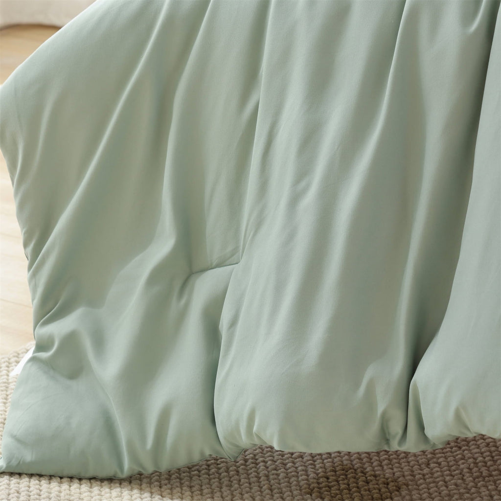 Queen Comforter Set For Adult, 3 Piece Sage Green Comforter Sets & Bedding For All Season - Image 6